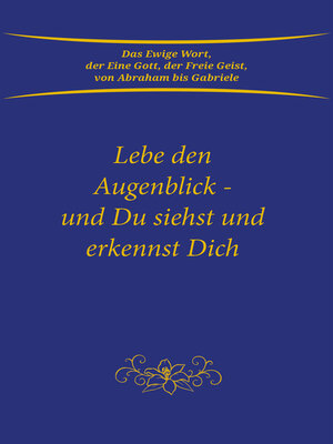 cover image of Lebe den Augenblick